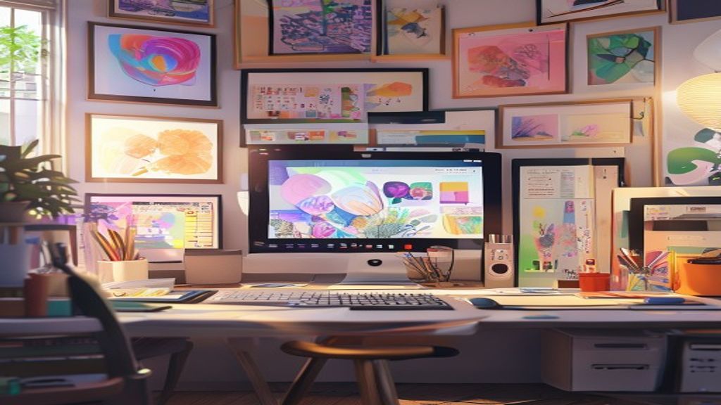 [本文IMAGE_3] digital illustration files and folders organized on computer desktop, creative workspace with drawing tablet