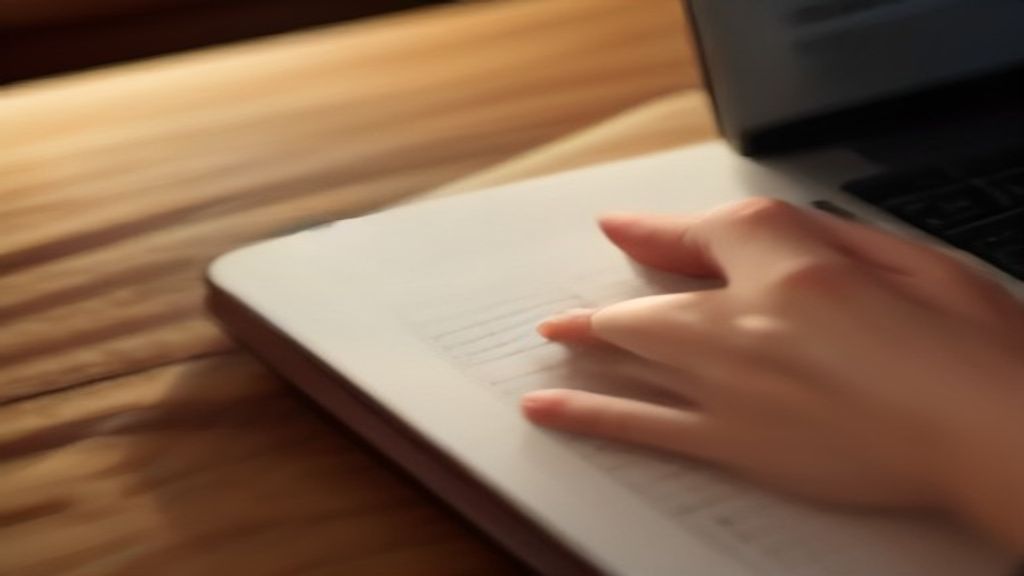 [本文IMAGE_2] close-up of hands typing on keyboard with laptop screen showing website analytics data, coffee cup nearby, s