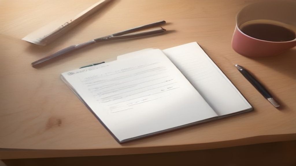 [本文IMAGE_2] overhead view of notebook with handwritten keyword research notes, colorful highlighters, smartphone showing