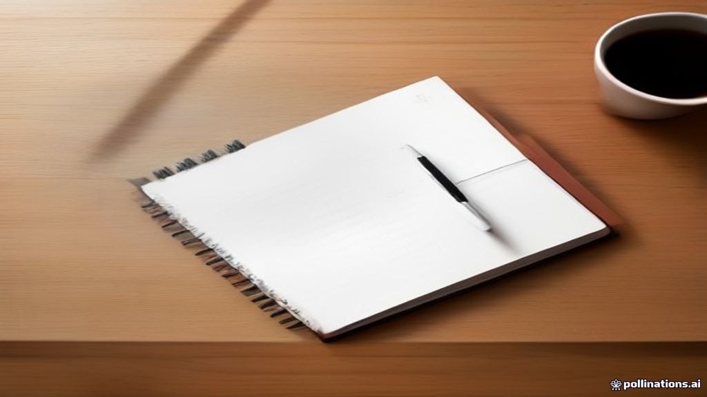 [本文IMAGE_3] flat lay of notebook with checklist, smartphone, pen, and coffee on wooden desk, japanese minimalist style, 